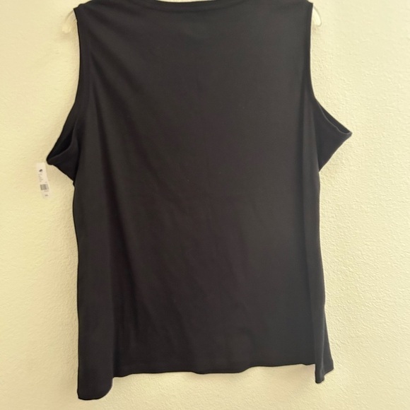 NWT Lane Bryant 26/28 black sleeveless tank top - Picture 2 of 8